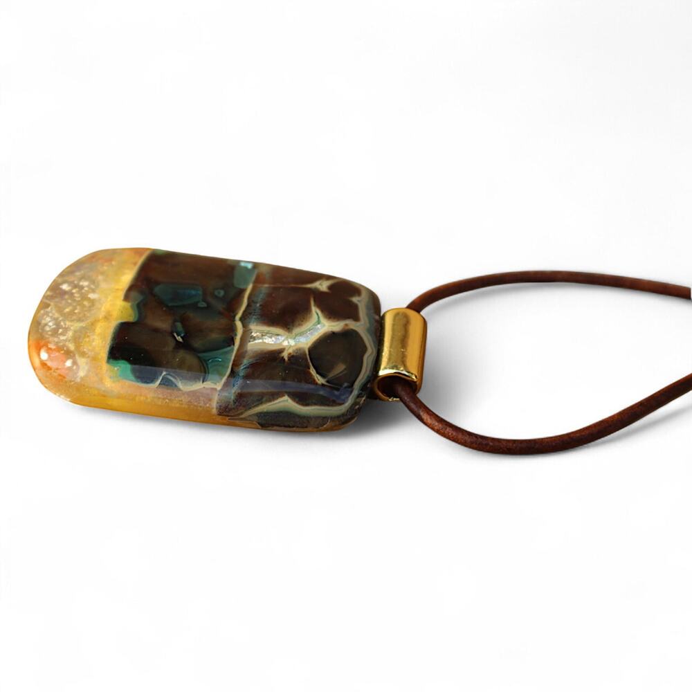 Custom Animal Pattern Rectangular Glass Fused Jew… - image 4